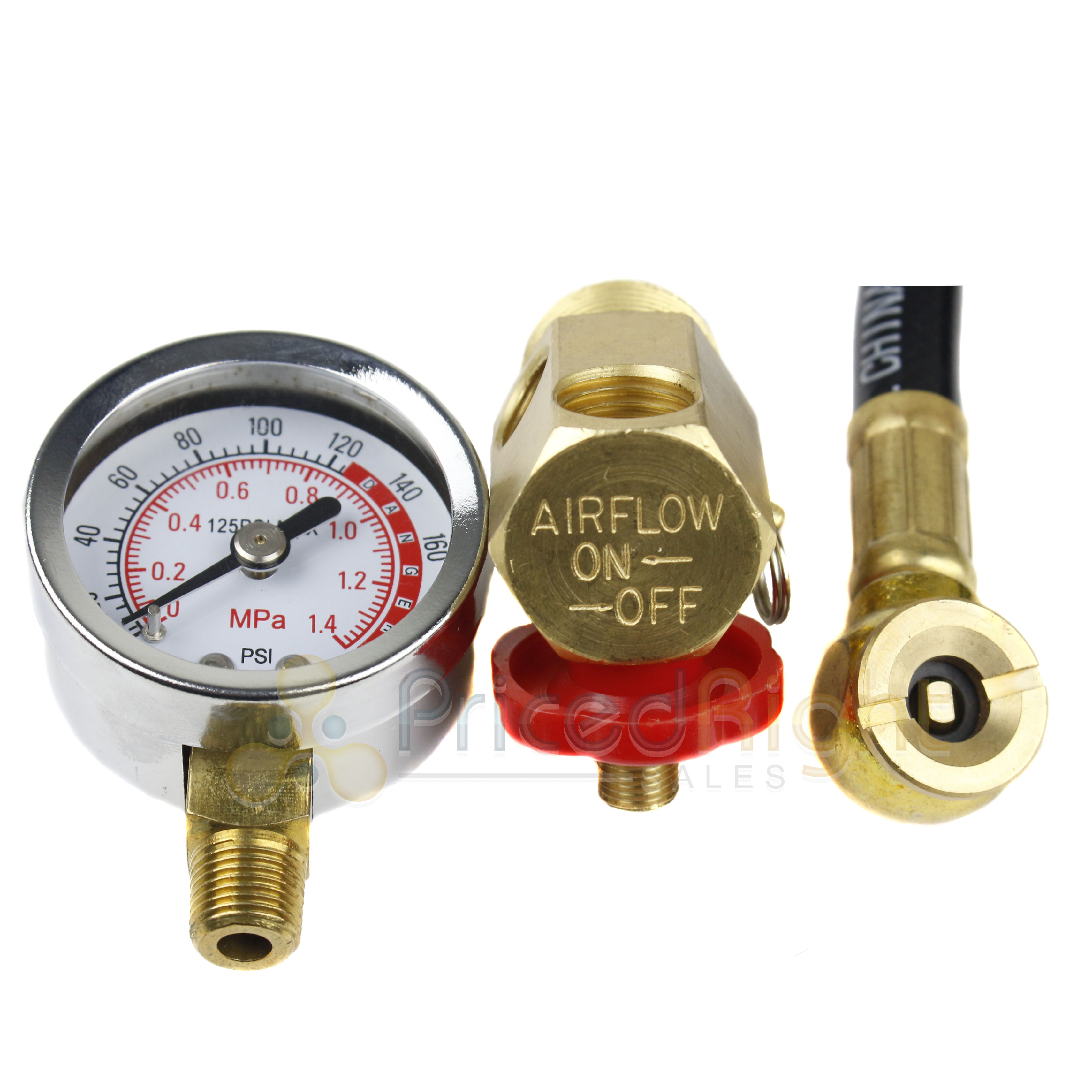 Air Tank Assembly Kit 4 ft Hose 0200 PSI Gauge 1/4" NPT Tire Chuck GRIP 10351 eBay